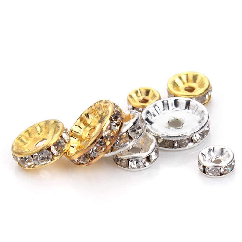 50pcs 4 6 8 10 12mm strass per - Gold 6138 avis et prix