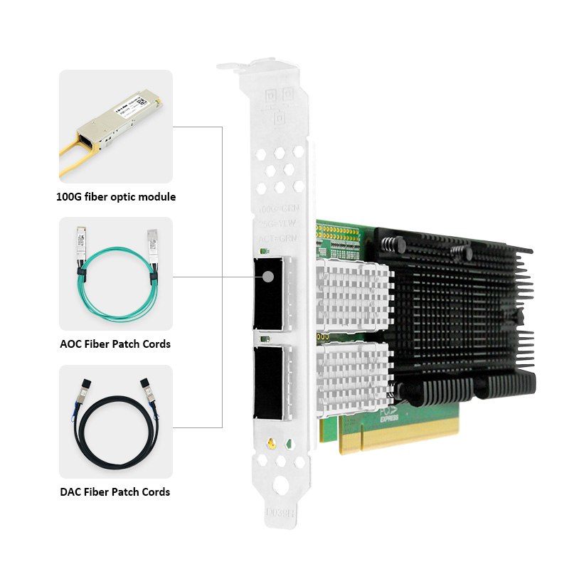 Carte réseau LR-LINK 1014PF 10 - 100Gbe Qsfp28 Network Card avis et prix